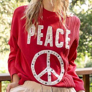 POL Red Peace Sweater
